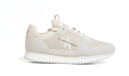 Calvin Klein Dune – Beige semskede sneakers med print for høst og vinter
