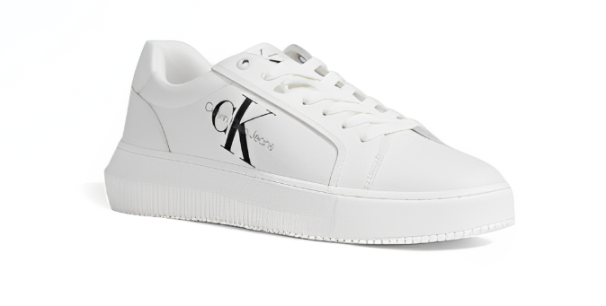 Calvin Klein Pure – Klassiske hvite skinnsneakers for høst og vinter
