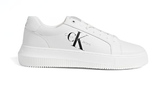 Calvin Klein Pure – Klassiske hvite skinnsneakers for høst og vinter
