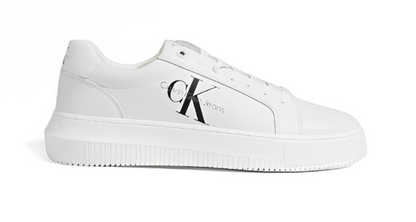 Calvin Klein Pure – Klassiske hvite skinnsneakers for høst og vinter
