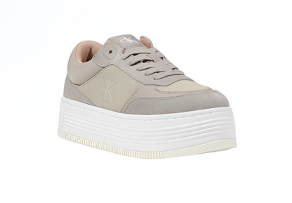 Calvin Klein Jeans Natural – Stilrene beige bomullssneakers for vår og sommer
