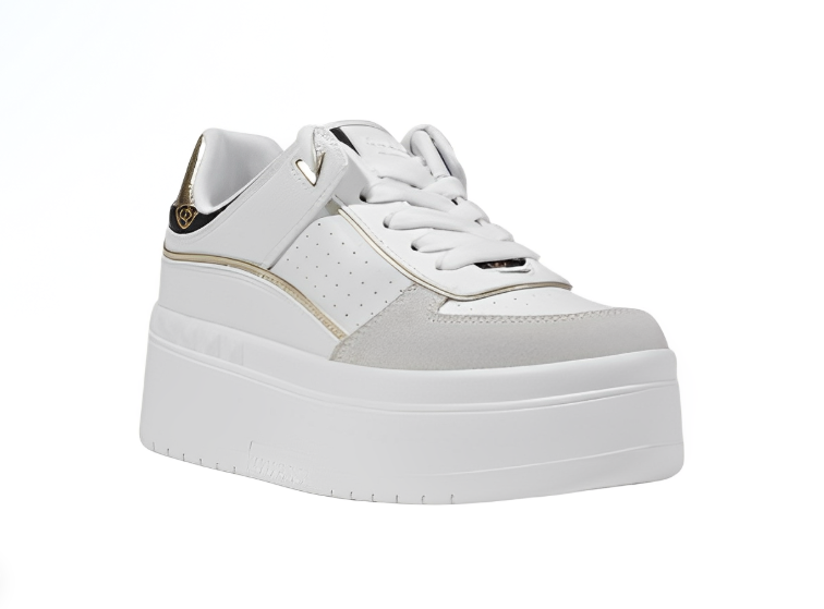 Guess Priddy – Trendy hvite platåsneakers for vår og sommer
