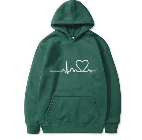 Heartbeat Print Hoodie