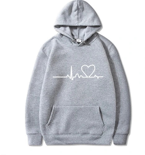 Heartbeat Print Hoodie