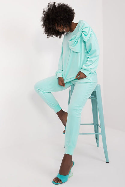 Velour Sweatshirt and Pants Set by Italy Moda