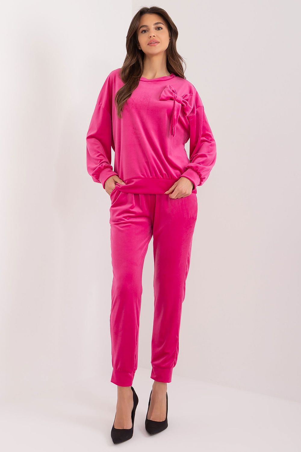 Trendy Velour Tracksuit by Italy Moda