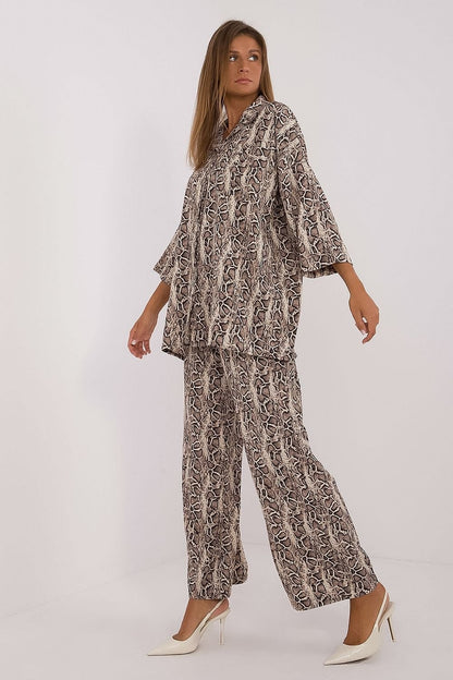 Comfort Print Shirt and Pants Set by Italy Moda