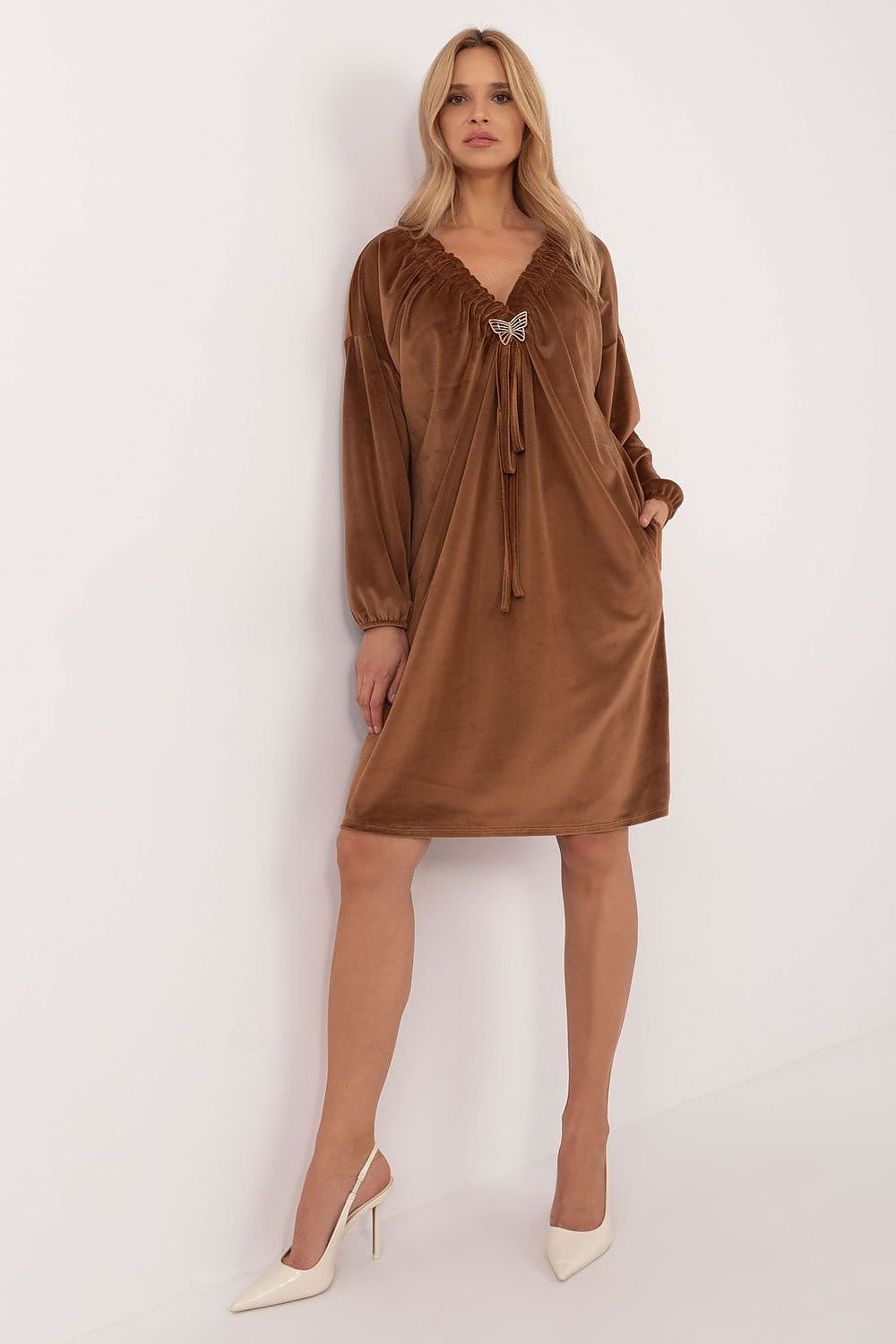 Velour Everyday Dress by Italy Moda