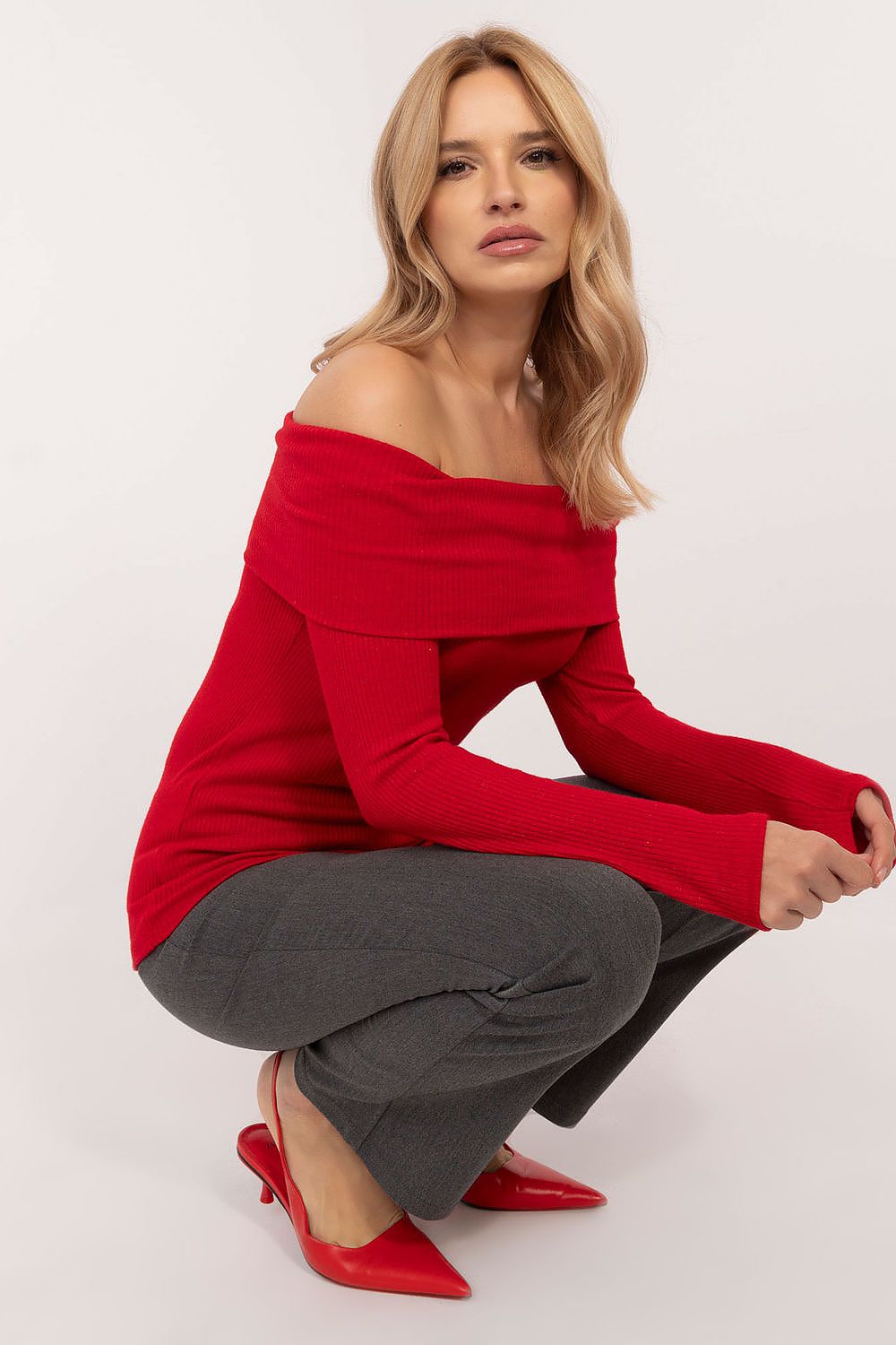 Shoulder-Off Sweater