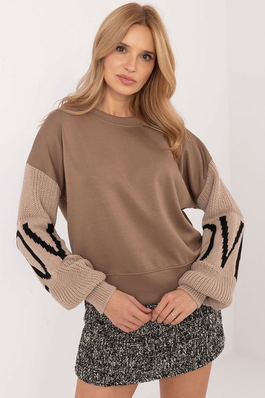 Modern Sweatshirt beige / one-size-fits-all MAHYSTYLE