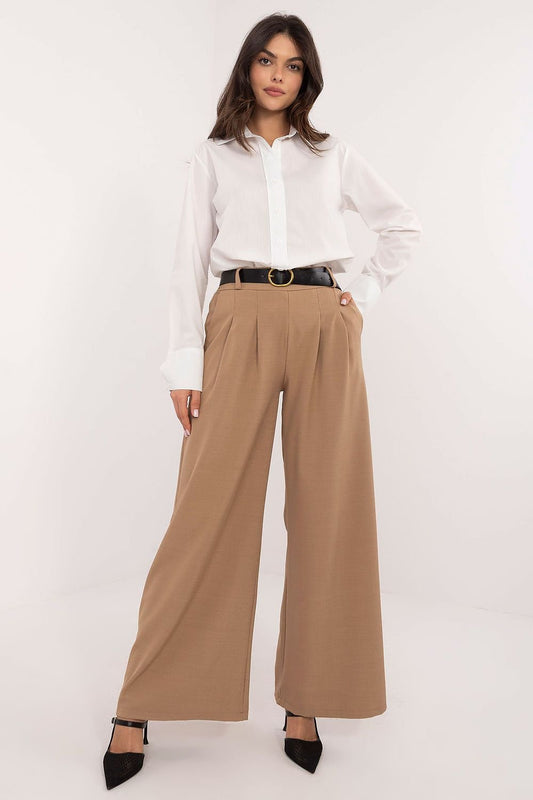 Women trousers Italy Moda brown / one-size-fits-all MAHYSTYLE