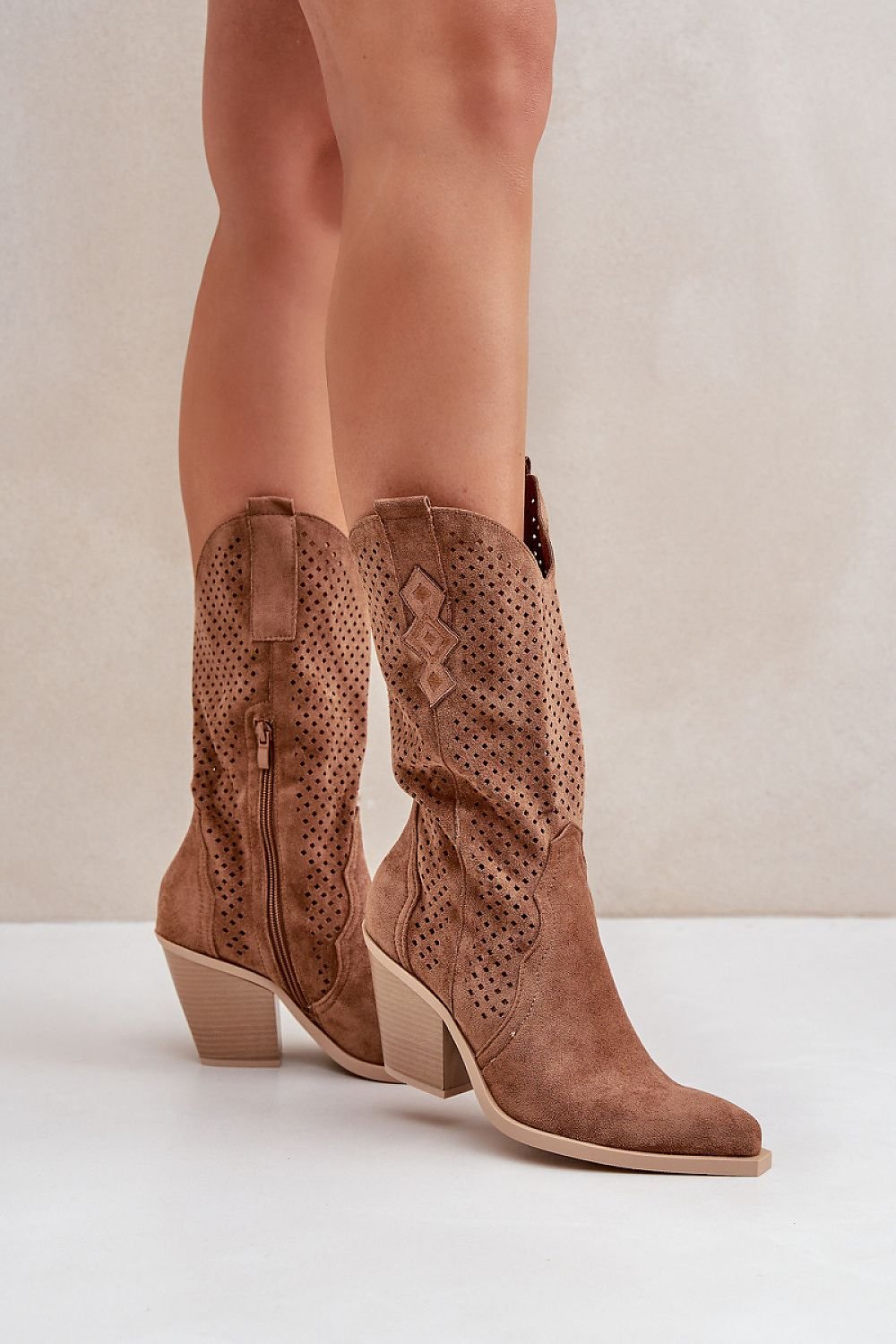 Heel boots Step in style brown / 36 MAHYSTYLE