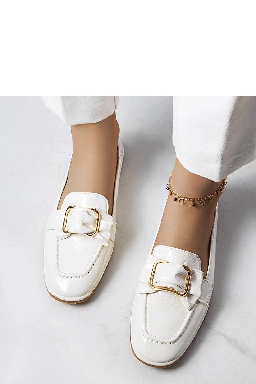 Erica White Patent Moccasins – Timeless Elegance white / 36 MAHYSTYLE