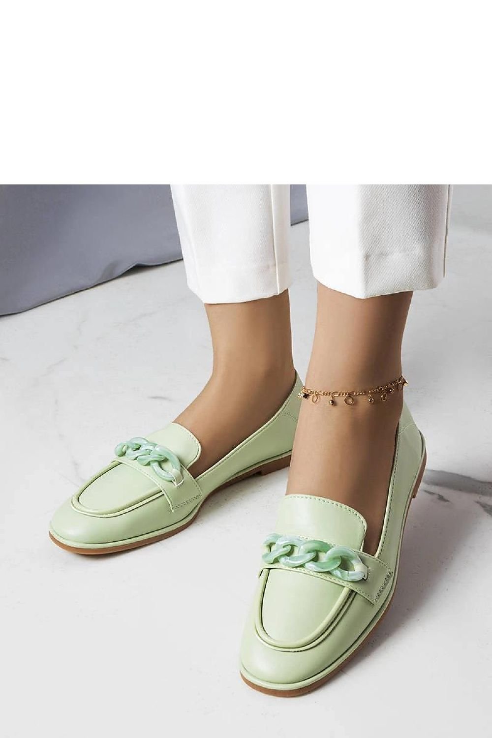 Bobbie Green Moccasins – Elegance with a Trendy Touch green / 36 MAHYSTYLE