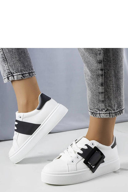 Toni White Sneakers with Pink Buckle – Stylish & Comfortable white / 36 MAHYSTYLE