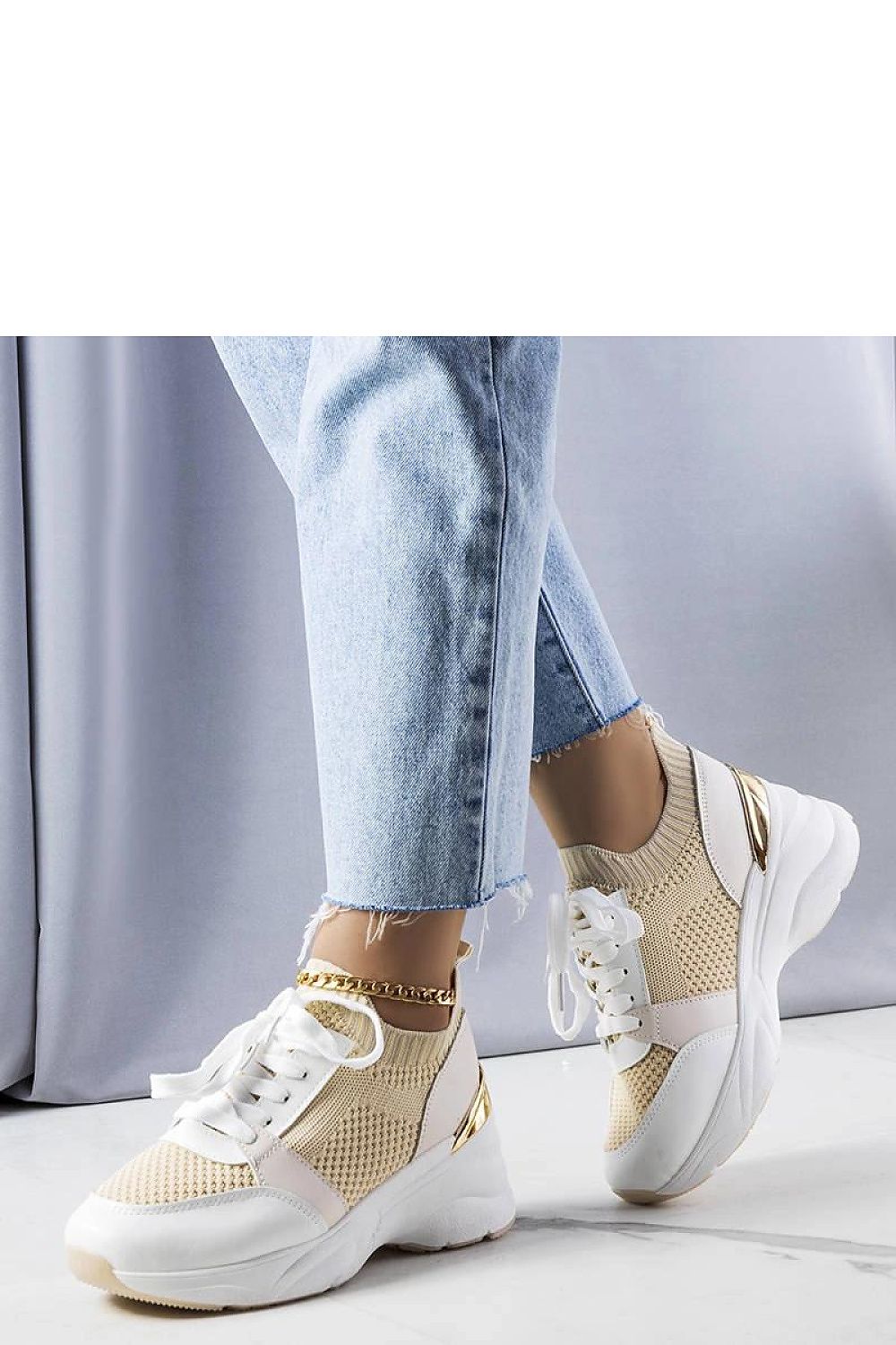 Ann Pink Wedge Sneakers – Stylish & Comfortable for Summer beige / 36 MAHYSTYLE