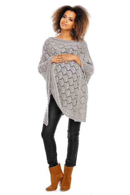 Openwork Poncho by PeeKaBoo grey / one-size-fits-all MAHYSTYLE