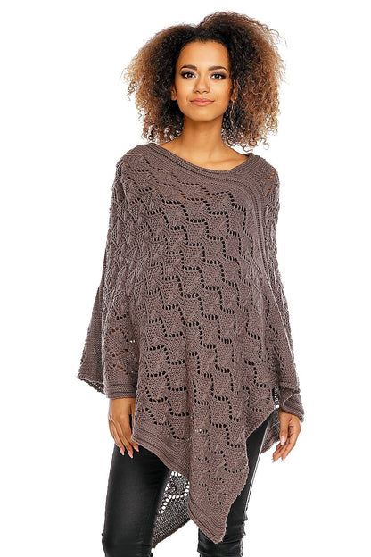 Openwork Poncho by PeeKaBoo grey / one-size-fits-all MAHYSTYLE