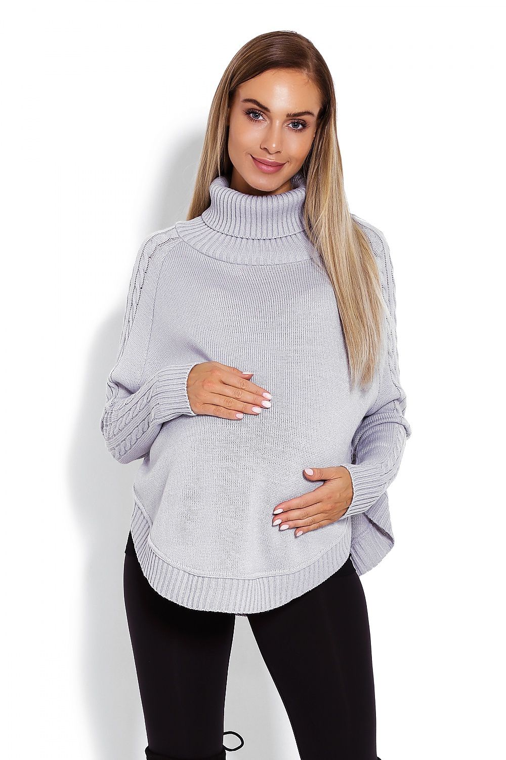 Turtleneck Poncho - PeeKaBoo grey / one-size-fits-all MAHYSTYLE