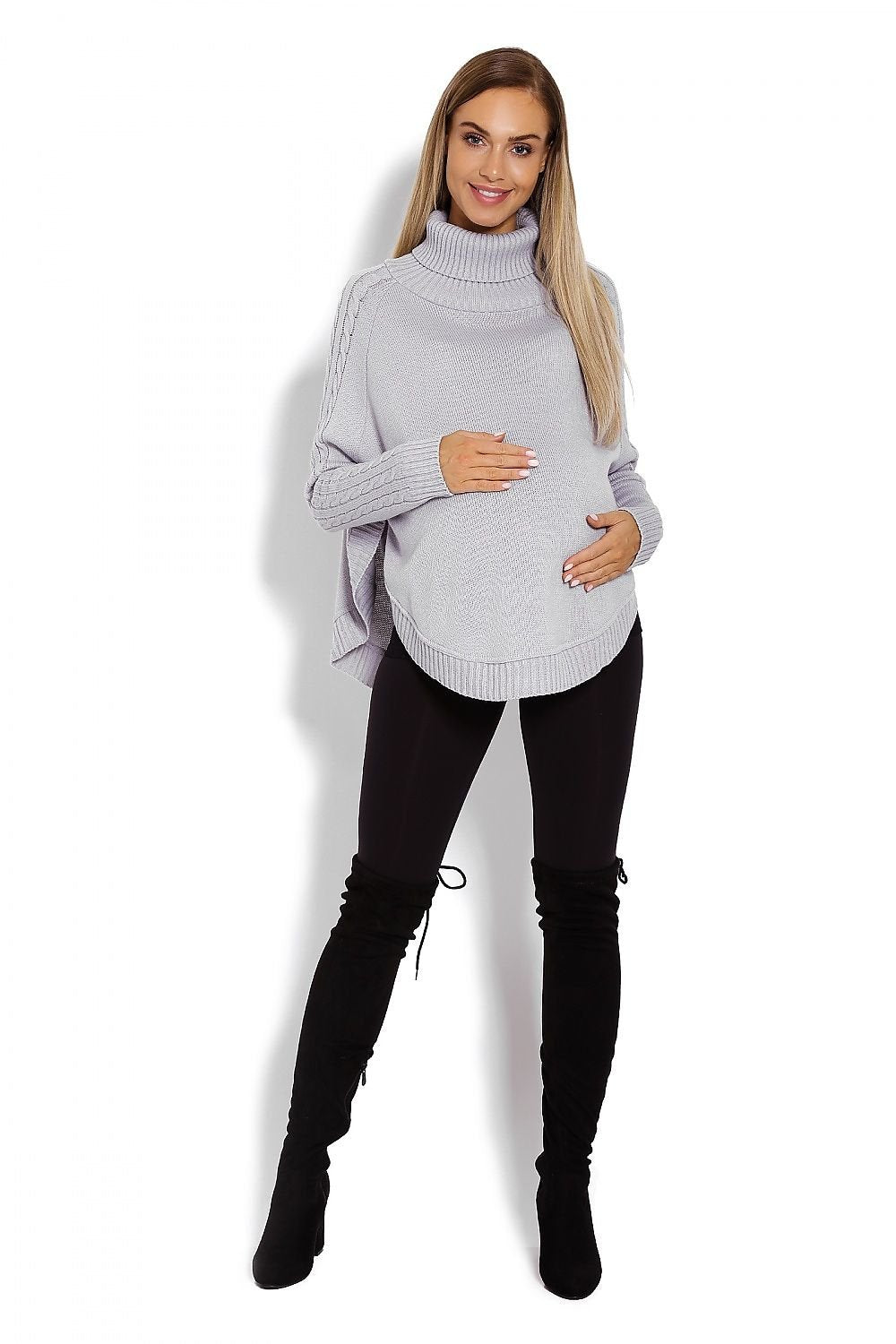 Turtleneck Poncho - PeeKaBoo beige / one-size-fits-all MAHYSTYLE