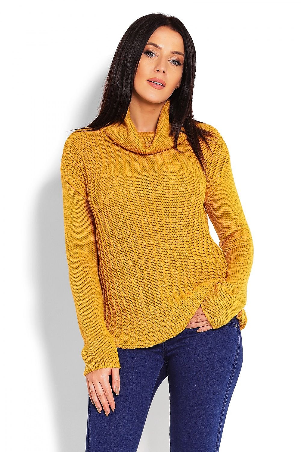 Classic Charm Turtleneck Sweater by PeeKaBoo yellow / one-size-fits-all MAHYSTYLE