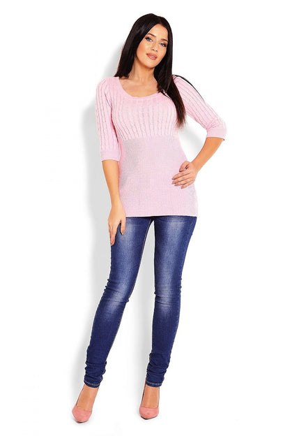 Braided Grace Sweater by PeeKaBoo pink / one-size-fits-all MAHYSTYLE