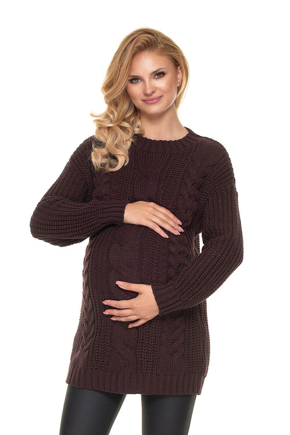 Braided Bliss Pullover - PeeKaBoo brown / one-size-fits-all MAHYSTYLE