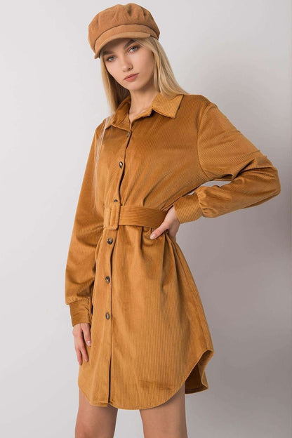 Camel Button-Down Daydress from Italy moda