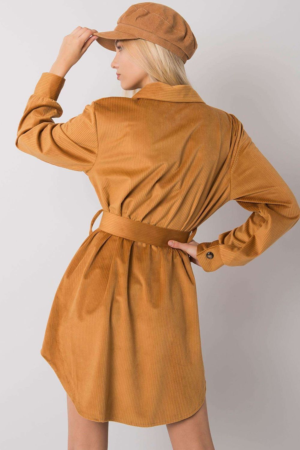 Camel Button-Down Daydress from Italy moda