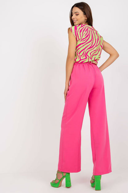 High-Waisted Pleated Pants