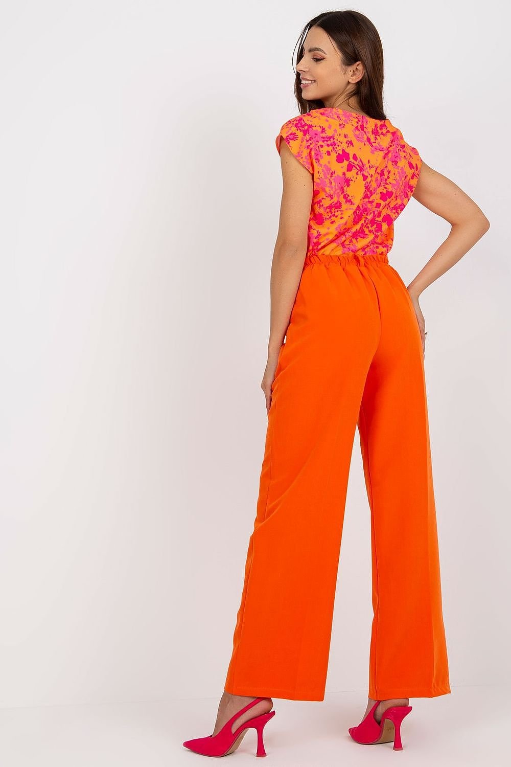 High-Waisted Pleated Pants