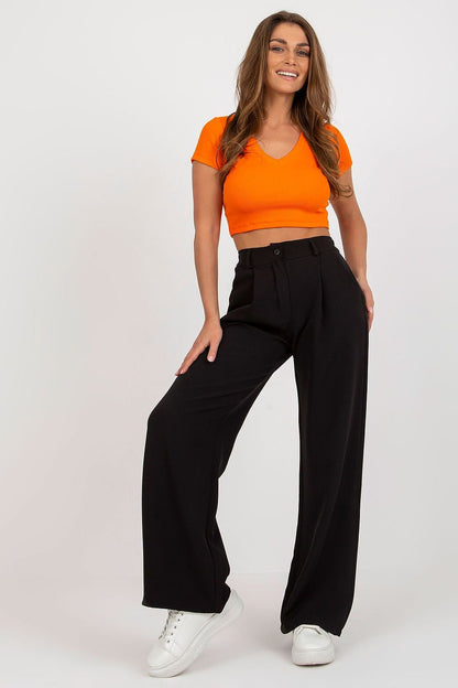 High-Waisted Pleated Pants