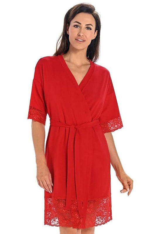 Juicy Red Elegance Bathrobe - Teyli S MAHYSTYLE