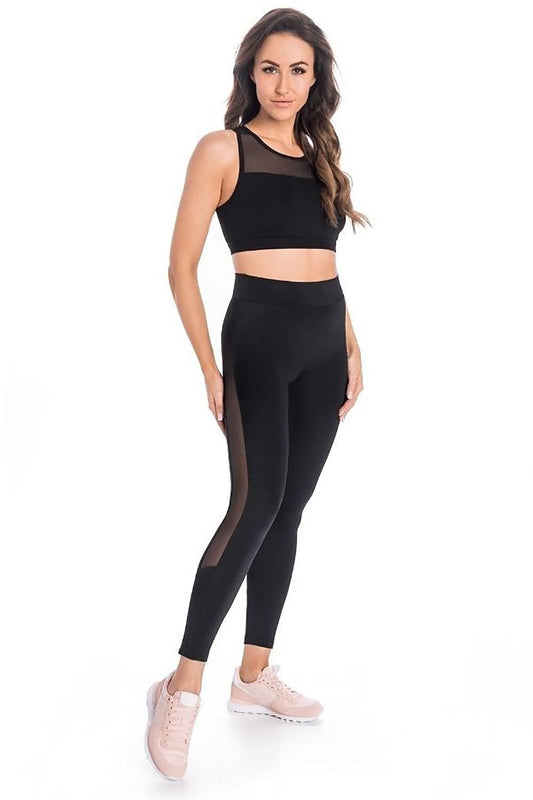 Teyli High-Waisted Leggings with Mesh XS MAHYSTYLE